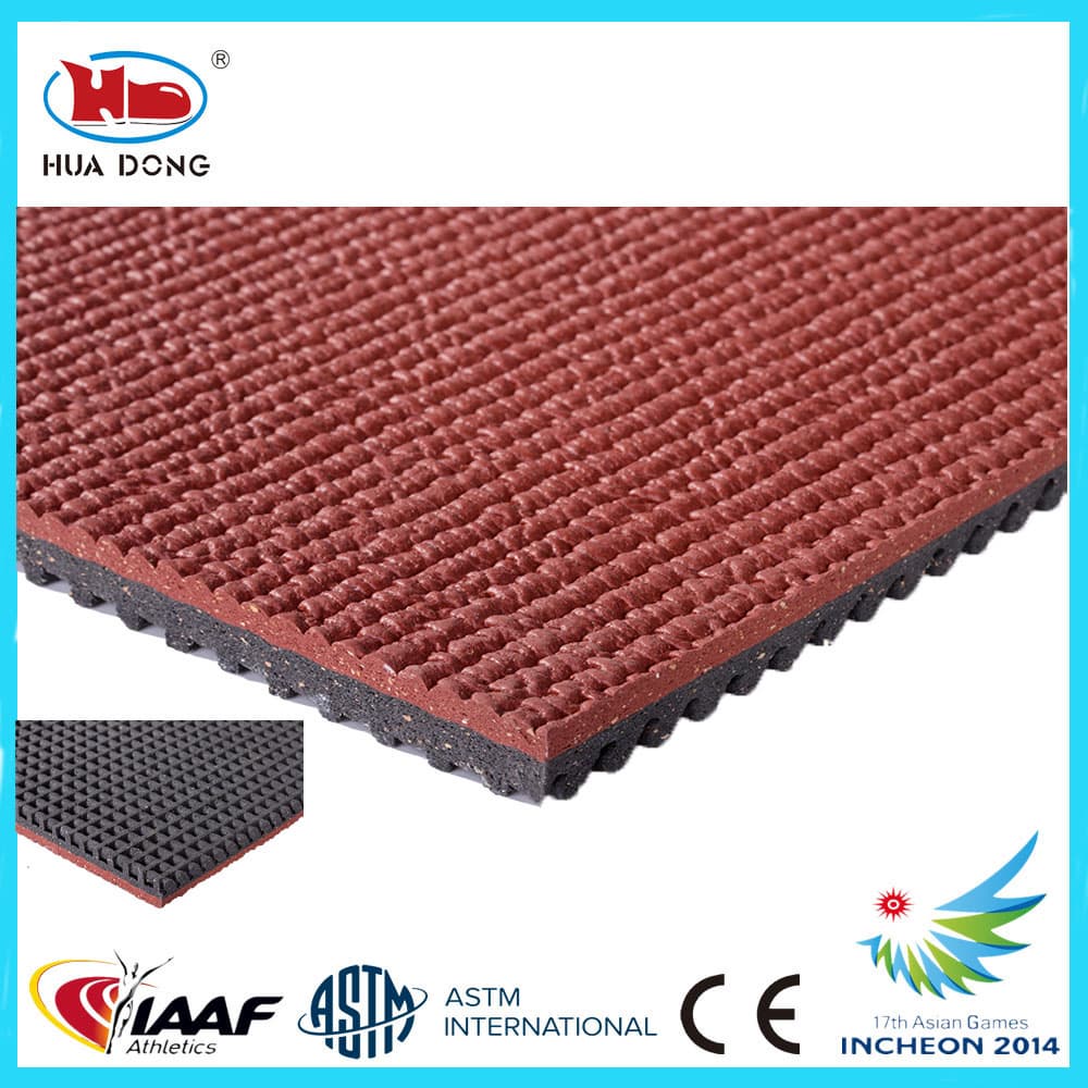 IAAF certificated prefabricated rubber running track